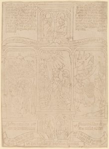 The Baptism of Christ; Pharaoh Passing through the Red Sea; Joshua and Caleb by Netherlandish 15th Century