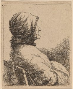 Bust of an Old Woman Turned in Profile to the Right