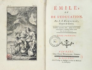 Frontispiece for Emile by Jean-Jacques Rousseau, 1762 by Netherlandish School