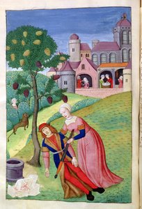 Alcithoe, Pyramus and Thisbe, Mulberry tree changes colour, from Metamorphoses by Ovid by Netherlandish School