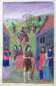 Hercules fights Achelous and takes the bull by the horn by Netherlandish School