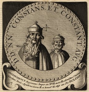 Portrait of Byzantine Emperors Constans II and Constantine IV by Netherlandish School