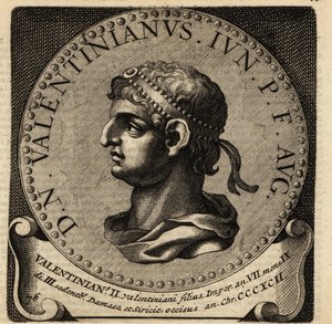 Portrait of Roman Emperor Valentinian II by Netherlandish School