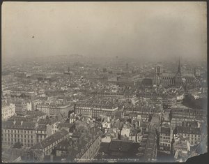 Panorama of Paris - View from the North of the Pantheon