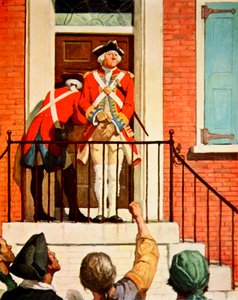 Captain Tennant with the crowd in front by Newell Convers (after) Wyeth
