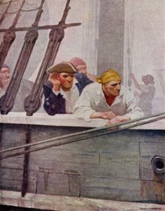 Illustration for Kidnapped by Robert Louis Stevenson by Newell Convers (after) Wyeth