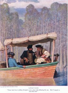 Captain Flood: Never had time to follow Scripteh, what with following the sea. But I respect a man what does by Newell Convers Wyeth