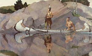 Indians in a Canoe