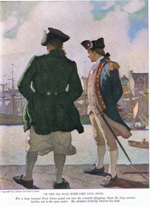 On the sea wall with John Paul Jones: For a long moment John Paul gazed out over the shipping along the harbour to the open water