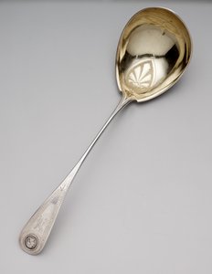 Soup ladle, c.1860 by Newell Harding and Co.