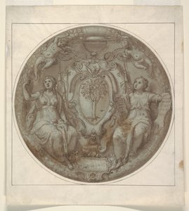 Design for a Tondo with Arms of Cardinal Giulio della Rovere by Niccolò Martinelli, called il Trometta