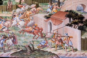 (Detail) of Fresco in the Hall of Battles of the 1431 Battle of La Higueruela