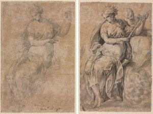 Allegorical Figure (recto and verso) by Niccolo dell