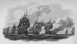 Engagement off Dominica by Nicholas Pocock