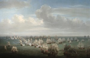 The Battle of Trafalgar by Nicholas Pocock