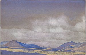 Mongolia, Hills of Chahar, 1936 by Nicholas Roerich