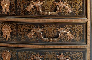 Detail of a Louis XIV commode by Nicholas Sageot
