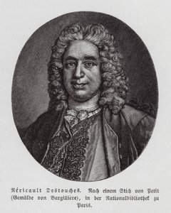 Philippe Nericault Destouches, French Playwright by Nicholas de (after) Largilliere