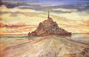Mont St Michel, Sunset