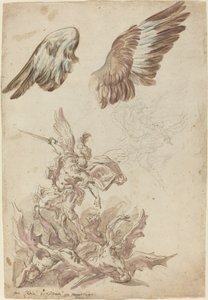 Studies for Saint Michael Defeating the Rebel Angels by Nicolò Ricciolini