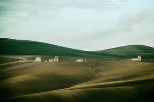 Rolling Hills Distant Homes by Nicola Figliuolo