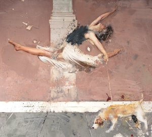 Ballerina with dog