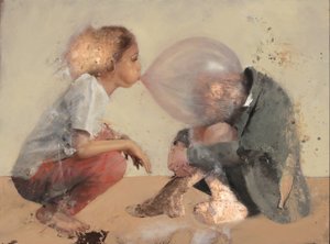 Crouching children - bubble 2