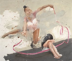 Crouching girl