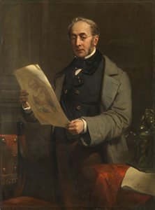 Portrait of Jacob de Vos Jacobszoon (1803-1878), Amsterdam Art Collector and Owner of the Historical Gallery De Vos