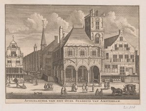 View of the Old Town Hall in Amsterdam