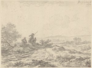 Dune Landscape with Shepherds by Nicolaes Berchem