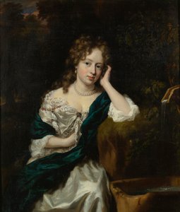 Portrait of a Lady by a Fountain