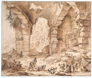 View of the Ruins of the Colosseum by Nicolaes Pietersz Berchem