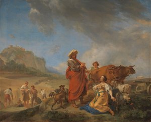 Ruth and Boas by Nicolaes Pietersz Berchem