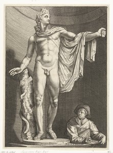 Apollo Belvedere (Three Antique Statues in Rome after Goltzius) by Nicolaes de Bruyn