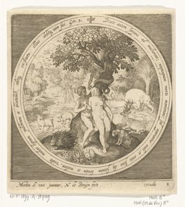 Eve Deceived by the Serpent at the Tree of Knowledge of Good and Evil