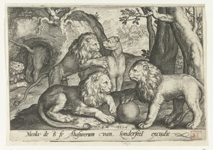 Lions by Nicolaes de Bruyn