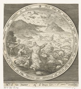 Fifth Day of Creation: God Creates Fish and Birds by Nicolaes de Bruyn
