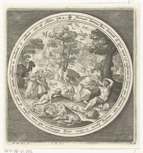 Sixth Day of Creation: God Creates the Animals and Adam and Eve by Nicolaes de Bruyn