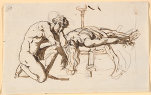 Achilles Mourning the Death of Patroclus by Nicolai Abildgaard