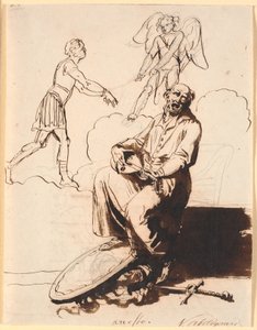 Ariosto, Sitting with a Lute, at His Feet Weapons, in the Background Cupid Dragging a Man