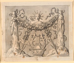 Decorative Composition with the Pillars of Hercules, Apollo