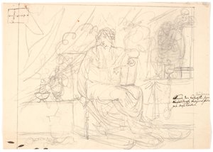 The Catholic or the Protestant Religion. A Seated Female Figure by Nicolai Abildgaard