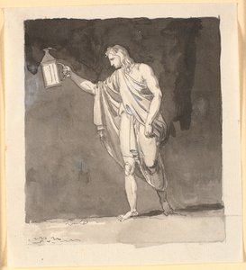 Diogenes Lighting a Lantern in the Dark by Nicolai Abildgaard