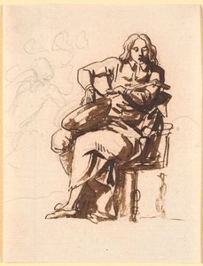A poet plucking the strings of a lute