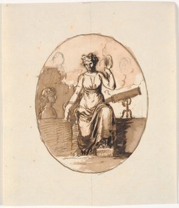 A Seated Female Figure, Allegory of Wisdom or Science by Nicolai Abildgaard