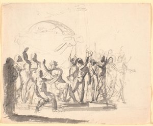 Composition with Seated King Surrounded by Naked Figures by Nicolai Abildgaard
