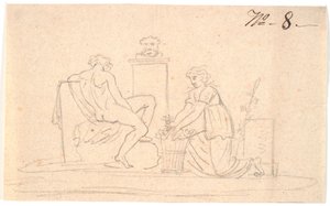 Scene with Two Figures by Nicolai Abildgaard