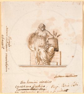 Seated Allegorical Female Figure by Nicolai Abildgaard