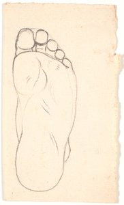 Study of a Foot Seen from Below. Heel to the Right by Nicolai Abildgaard